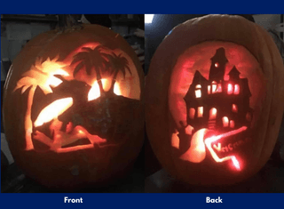 Mike and Frank Pumpkin Front and Back